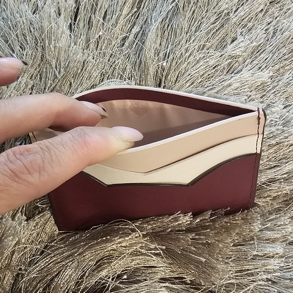 Kate Spade Maroon and Beige Card Holder - Picture 5 of 6